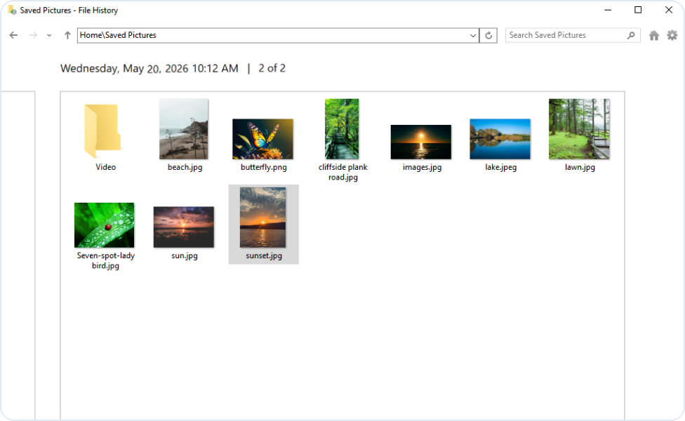 Ripristinare i file personali con Cronologia file di Windows